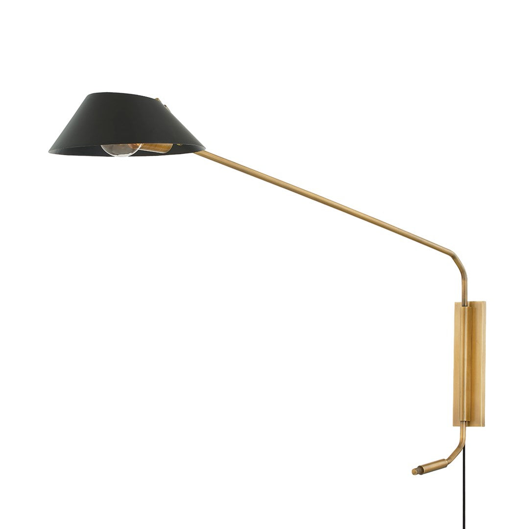 Sacramento Plug-in Sconce LIGHTING - sconce Hudson Valley Lighting Black