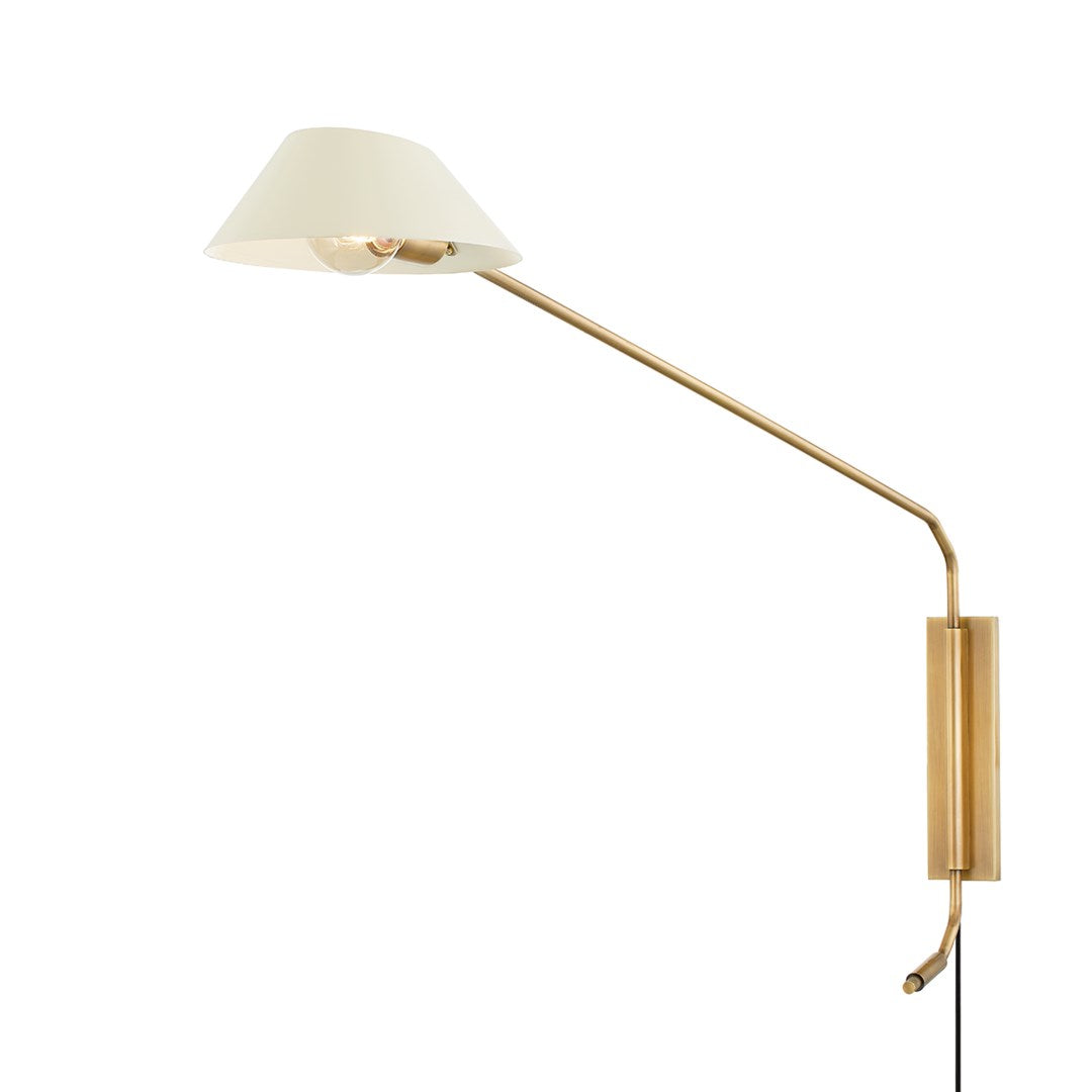 Sacramento Plug-in Sconce LIGHTING - sconce Hudson Valley Lighting Cream