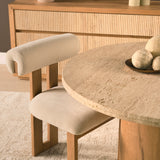 FLOOR MODEL - Tristan Dining Chair - Cream Chenille - set of 2 FURNITURE - floor model Mercana