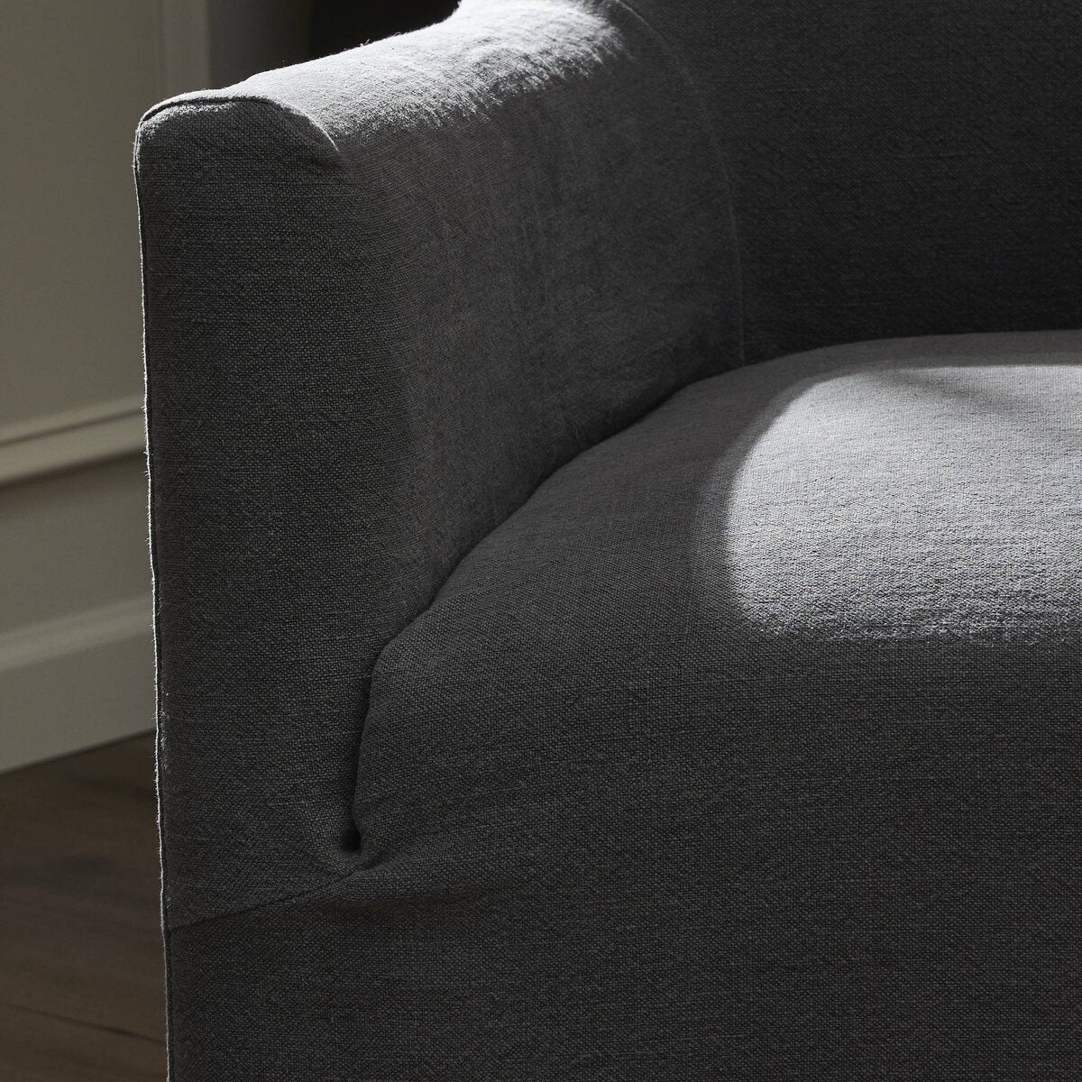 Lowell Slipcover Swivel Chair - Broadway Demin FURNITURE - lounge chair Four Hands