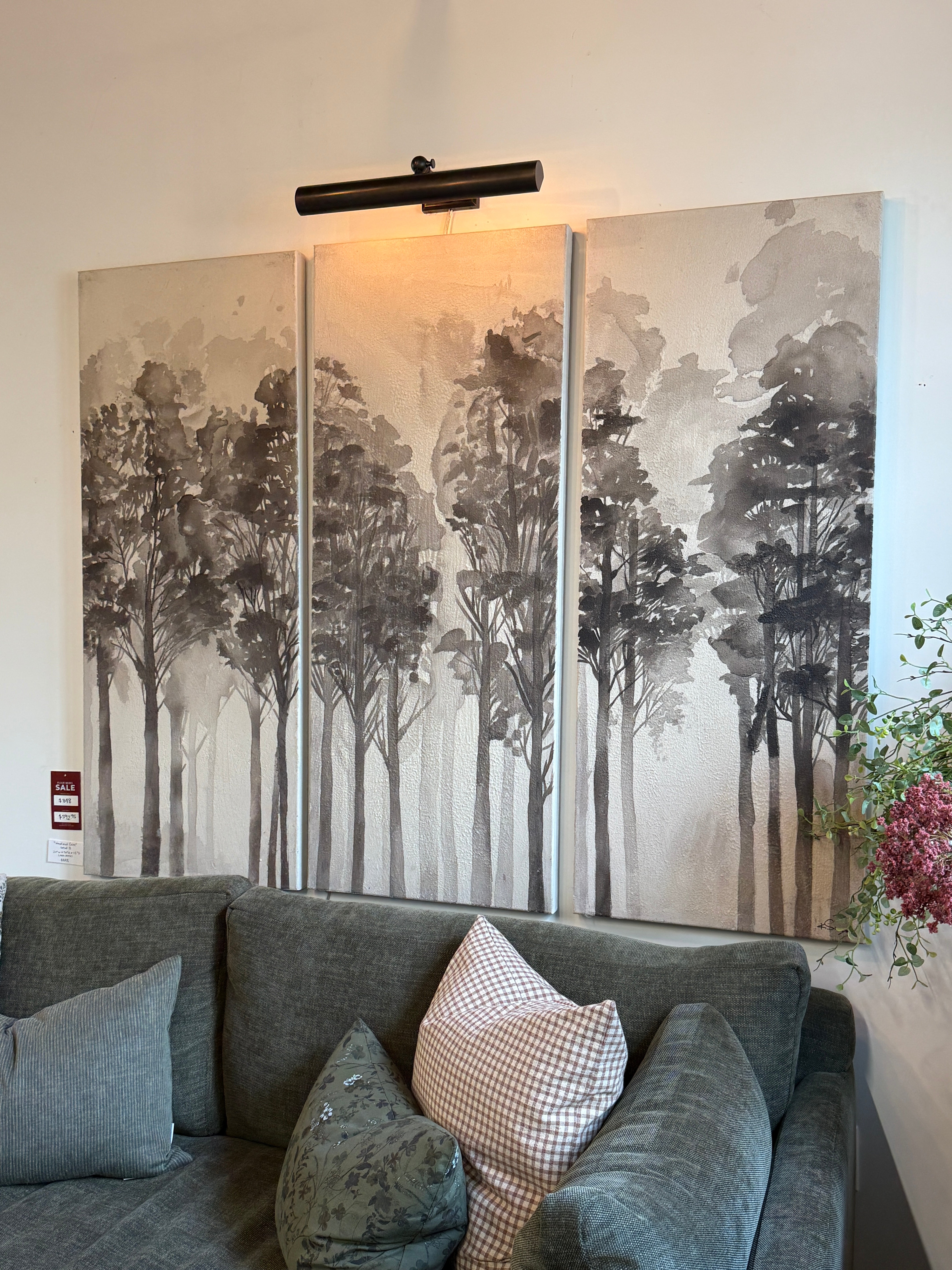 FLOOR MODEL - "Woodland Calm" Canvas Trio ARTWORK - in store Renwil