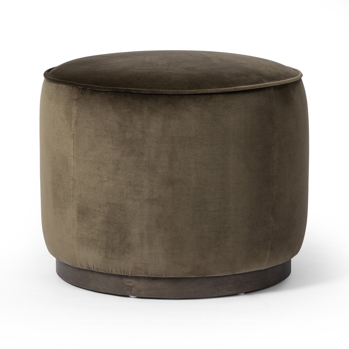 Sinclair Round Ottoman FURNITURE - ottoman Four Hands Surrey Olive