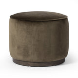 Sinclair Round Ottoman FURNITURE - ottoman Four Hands Surrey Olive