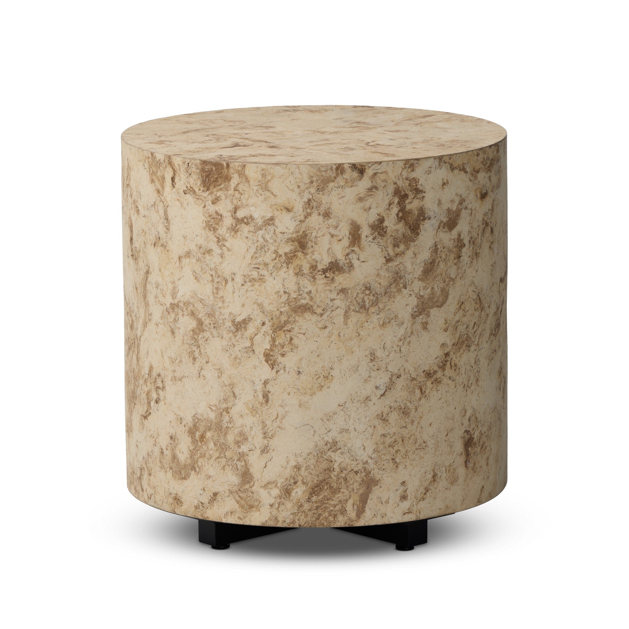 Hudson Round End Table FURNITURE - end table Four Hands