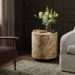 Hudson Round End Table FURNITURE - end table Four Hands