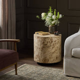 Hudson Round End Table FURNITURE - end table Four Hands
