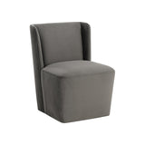 Almira Wheeled Dining Chair FURNITURE - dining chair Sunpan Piccolo Pebble