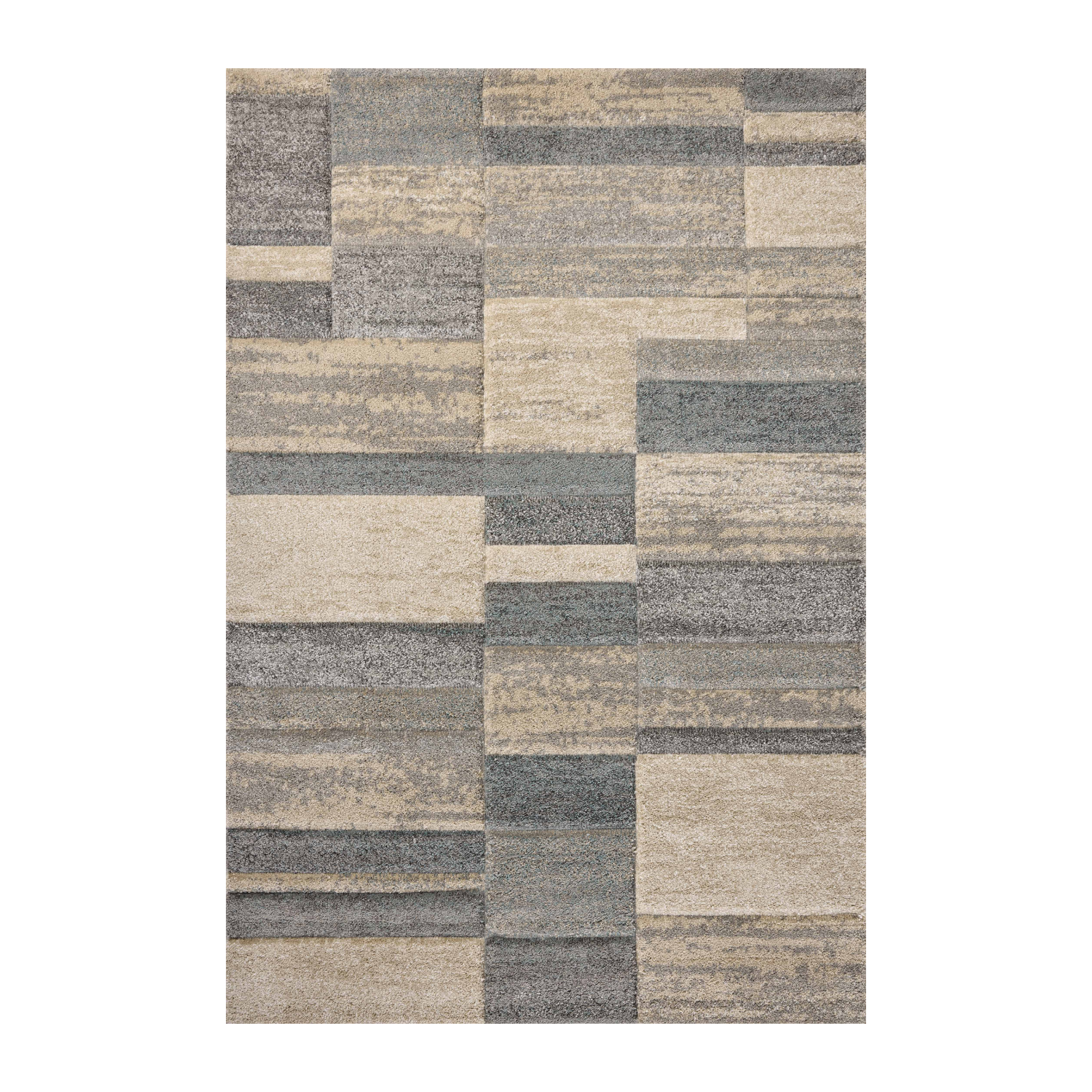 Loloi Silas Slate / Sand Rug, 18" x 18" Sample