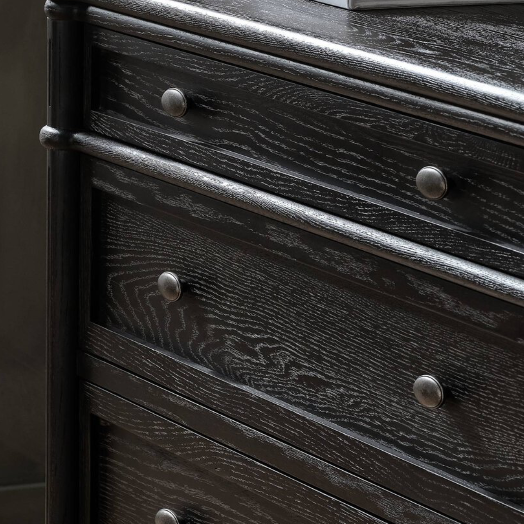 Toulouse Dresser - Distressed Black 16 - FURNITURE - dresser Four Hands
