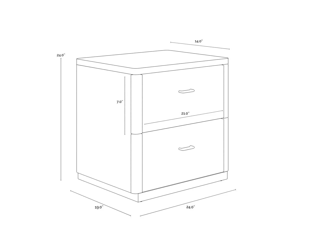 Etiron Nightstand FURNITURE - night stand Sunpan