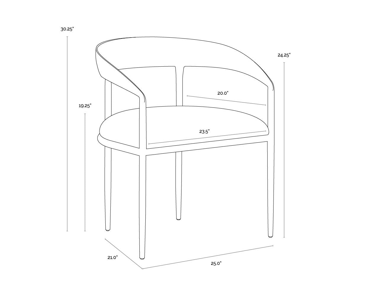 Zanora Dining Armchair FURNITURE - dining chair Sunpan