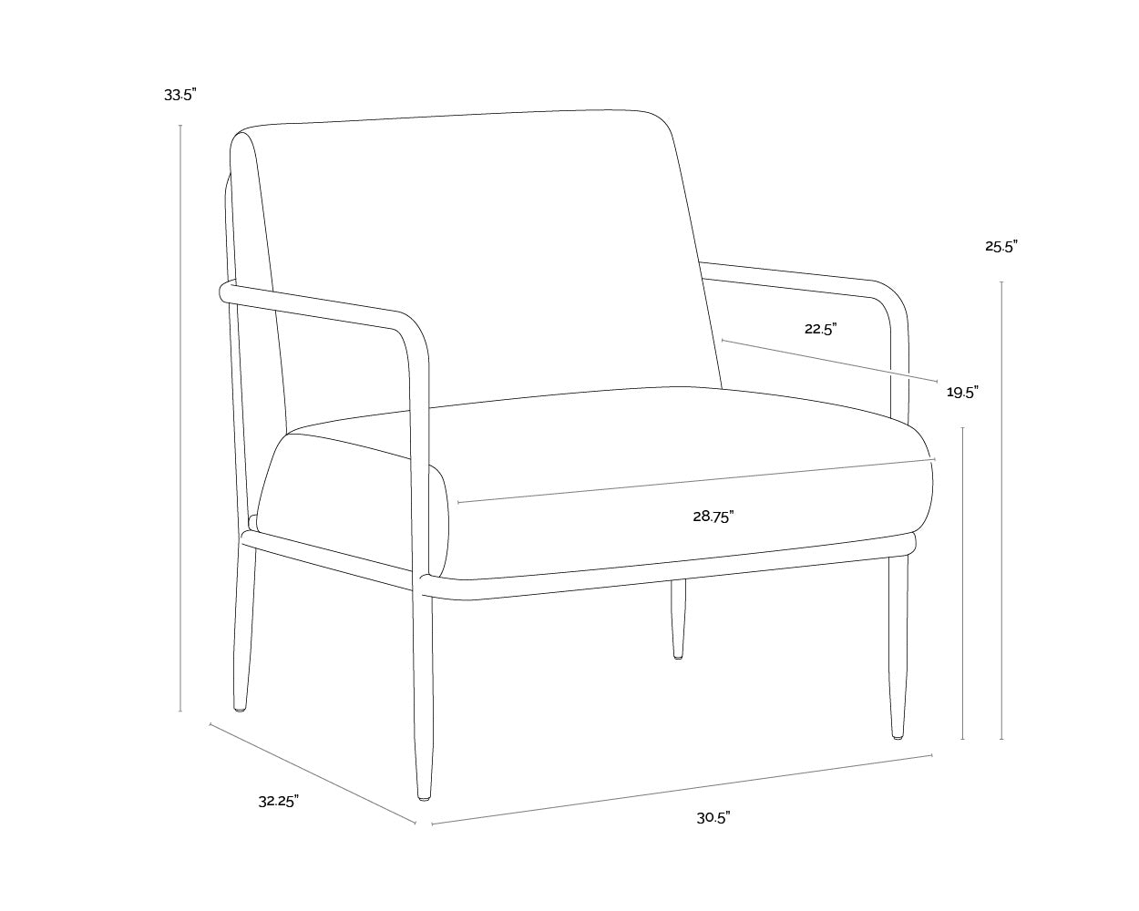 Lathor Lounge Chair FURNITURE - lounge chair Sunpan