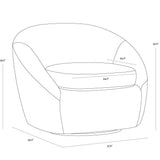 Blace Swivel Lounge Chair FURNITURE - lounge chair Sunpan