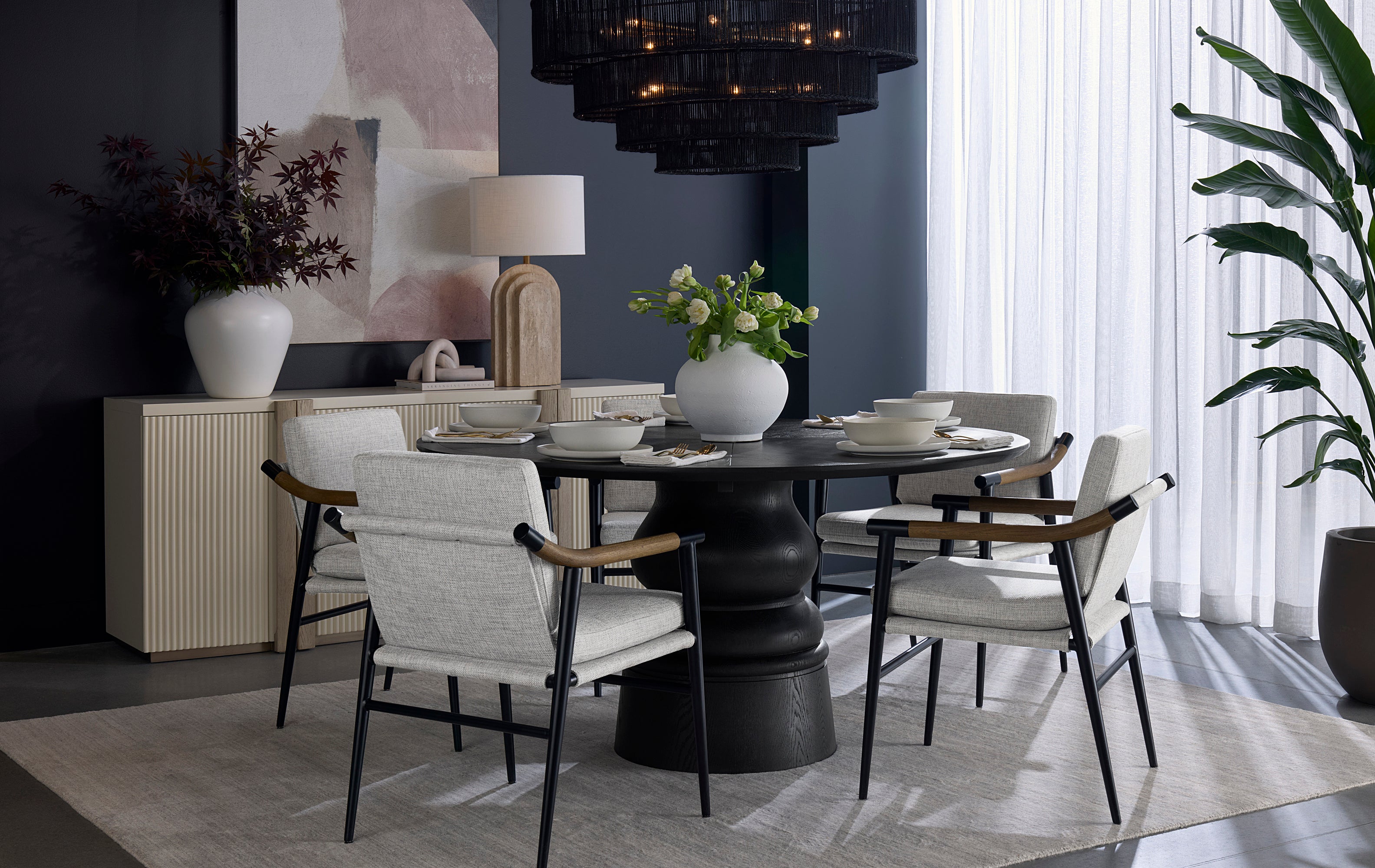 Meare Dining Armchair FURNITURE - dining chair Sunpan