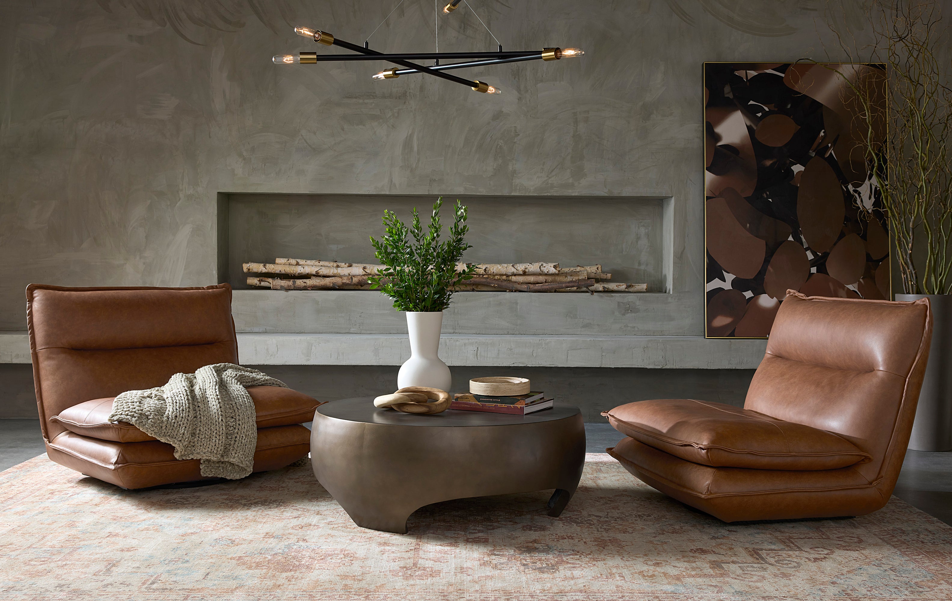 Colvin Swivel Armless Chair FURNITURE - lounge chair Sunpan