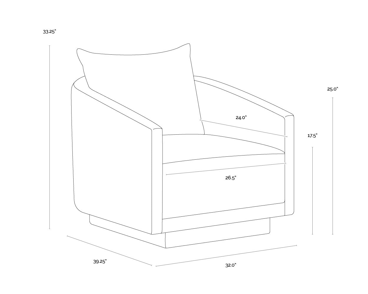 Ganton Armchair FURNITURE - lounge chair Sunpan