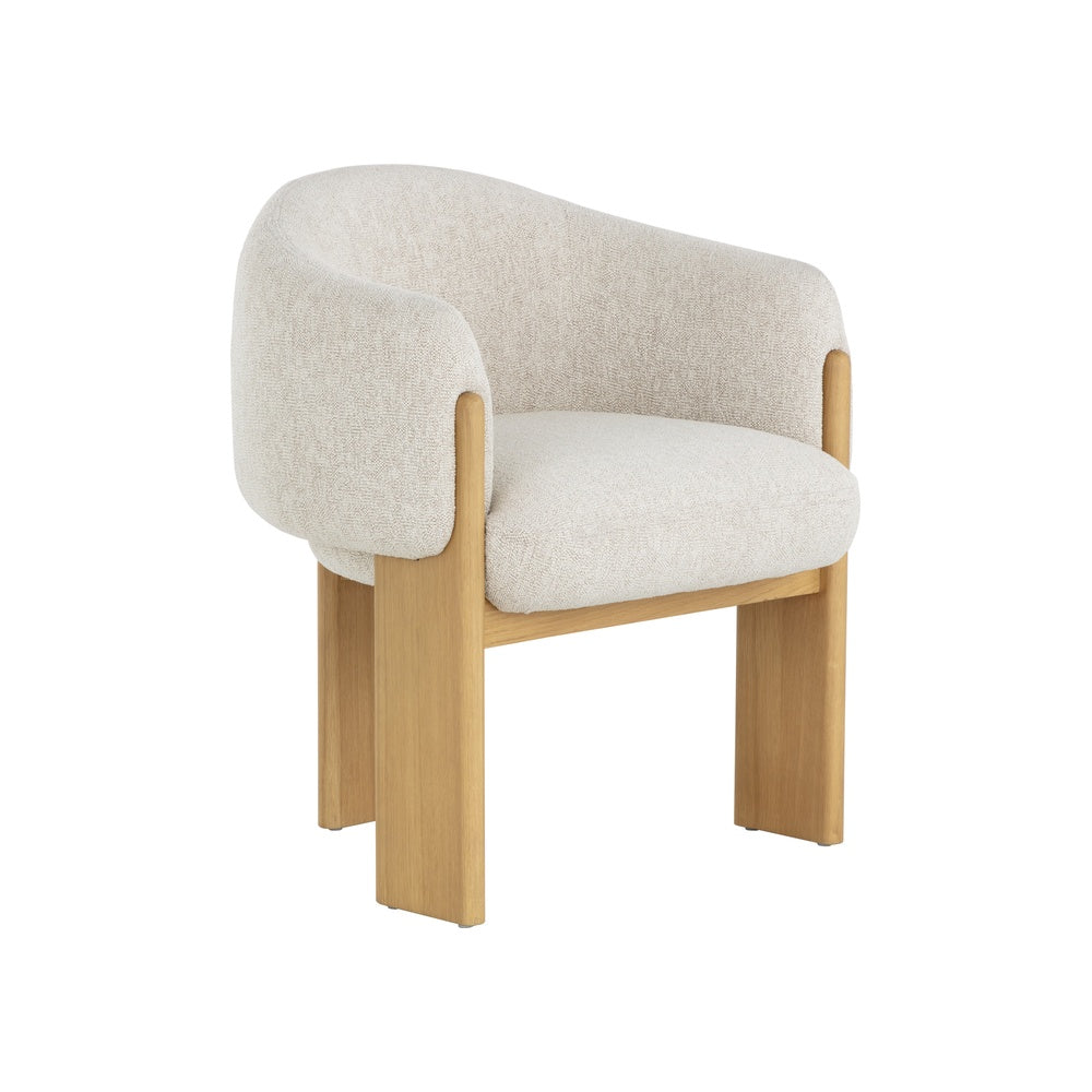 Trina Dining Armchair, Dove Cream