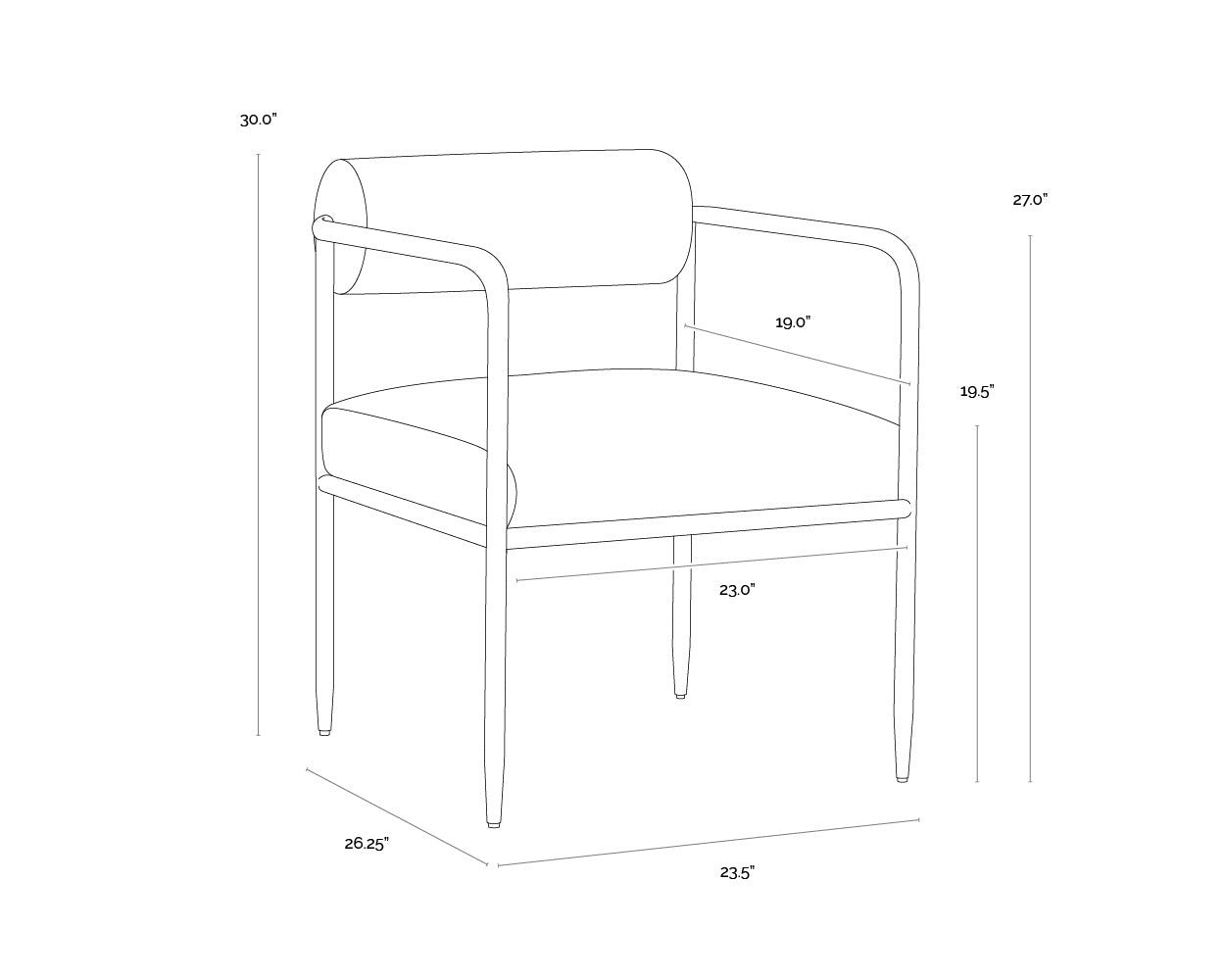 Alani Dining Armchair FURNITURE - dining chair Sunpan
