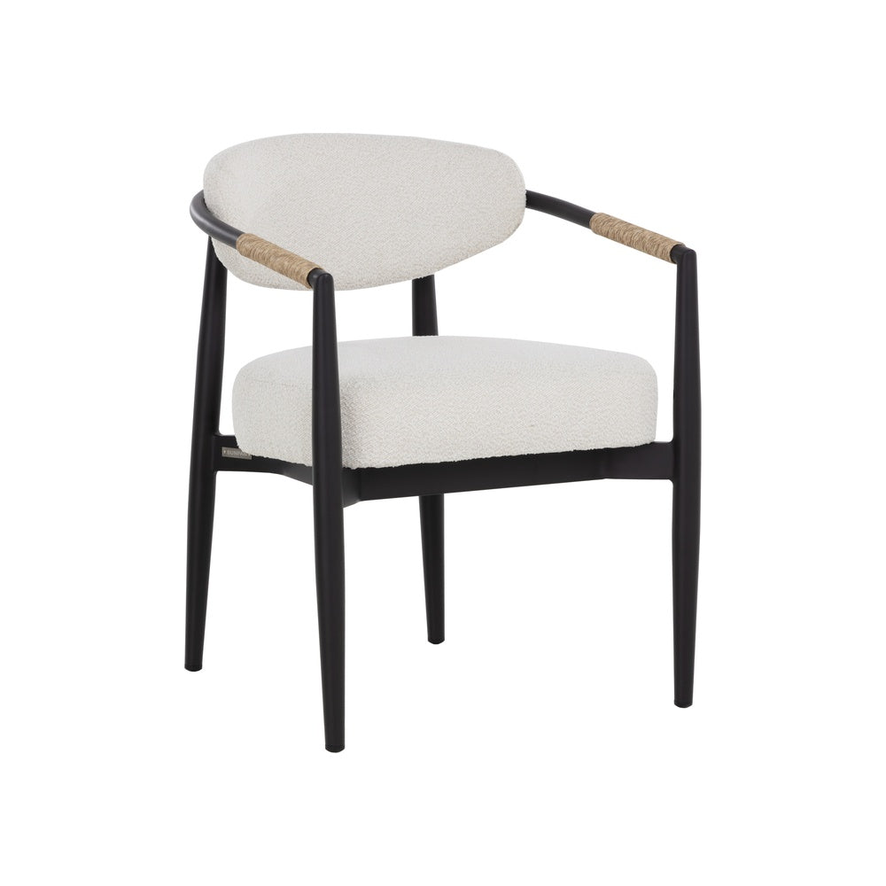 Marion Dining Armchair, Black Frame