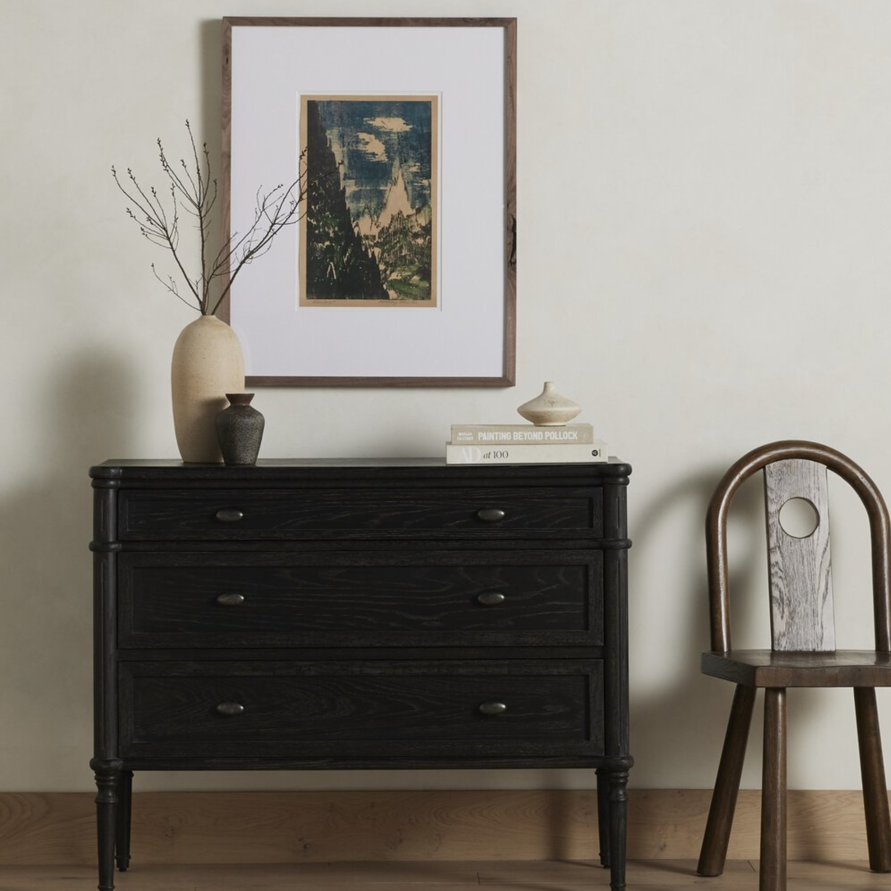 Toulouse Dresser - Distressed Black 16 - FURNITURE - dresser Four Hands