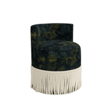 Clover Fringe Vanity Chair FURNITURE - accent chair Skyline Furniture Verdue Navy Ivory