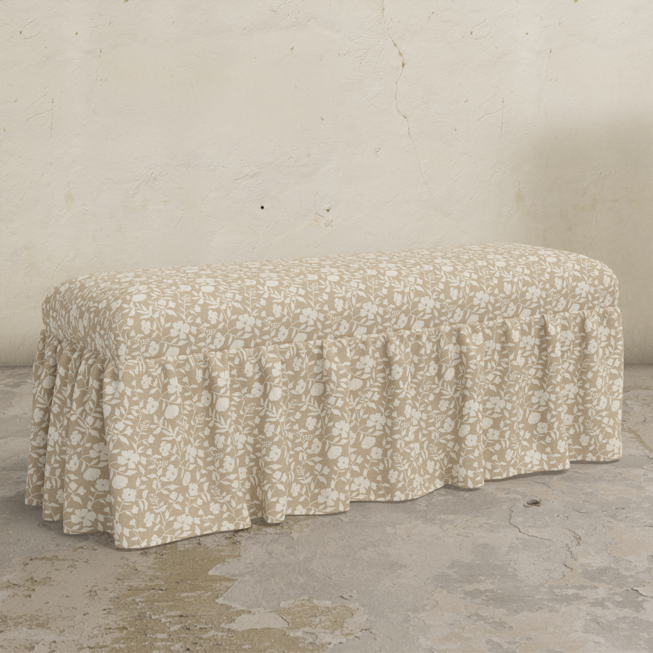 Cricket Ruffle Bench FURNITURE - benches Skyline Furniture