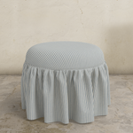 Buttercup Ruffle Ottoman FURNITURE - ottomans Skyline Furniture Chambray Stripe
