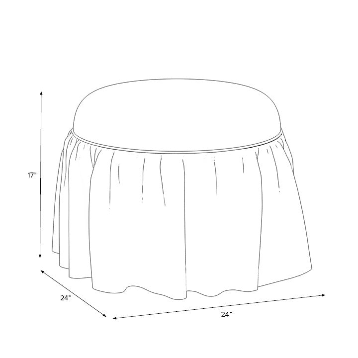 Buttercup Ruffle Ottoman FURNITURE - ottomans Skyline Furniture
