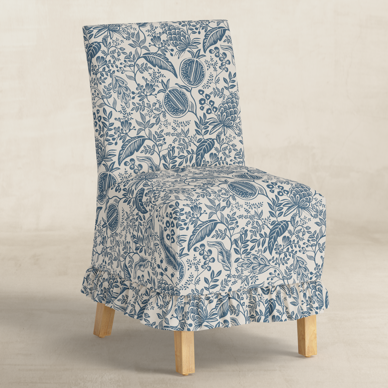 Lark Ruffle Slipcover Dining Chair FURNITURE - dining chairs Skyline Furniture