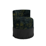 Clover Fringe Vanity Chair FURNITURE - accent chair Skyline Furniture Verdue Navy Black