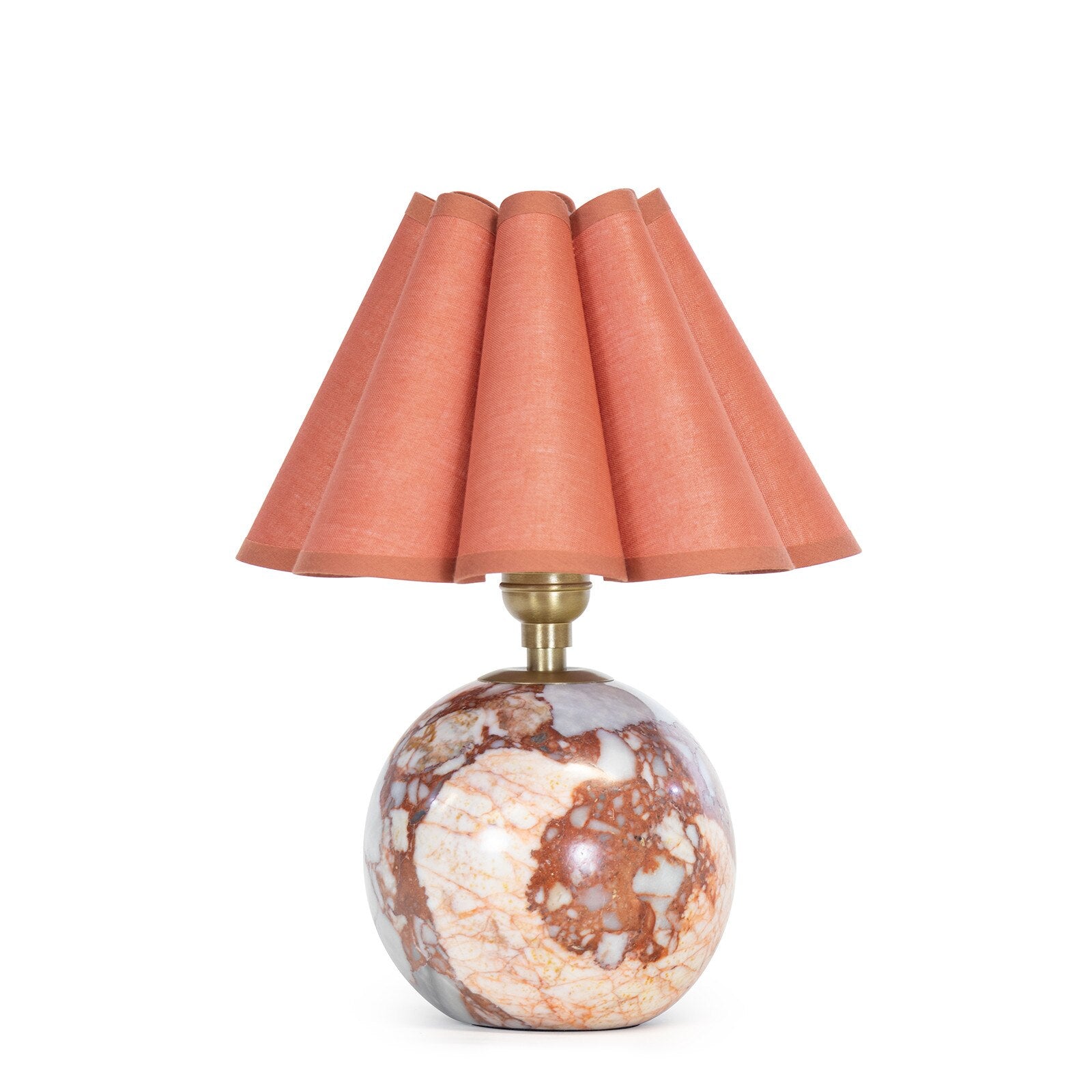 Giorgio Marble Mini Lamp Mini Lamps Regina Andrew Poppy Scalloped Shade