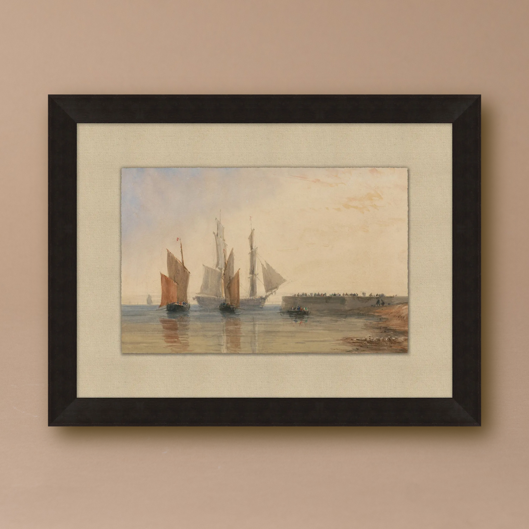 "Boats at Dawn" Framed Art Print ARTWORK - framed art Wendover Art Group