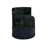 Clover Fringe Vanity Chair FURNITURE - accent chair Skyline Furniture Verdue Navy Navy
