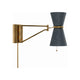 Antique Natural Brass with Storm Blue Shade