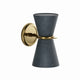 Antique Natural Brass with Storm Blue Shade