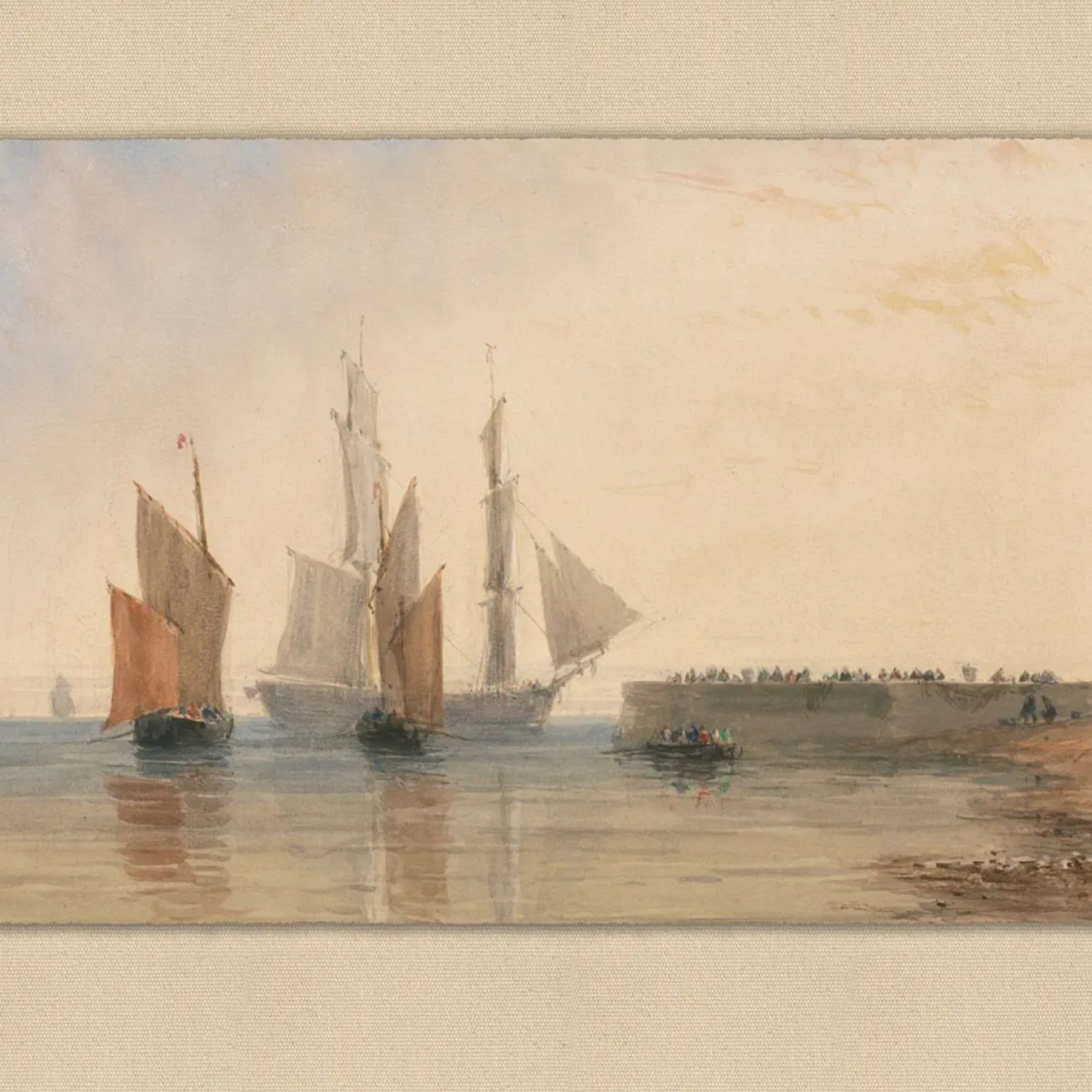 "Boats at Dawn" Framed Art Print ARTWORK - framed art Wendover Art Group