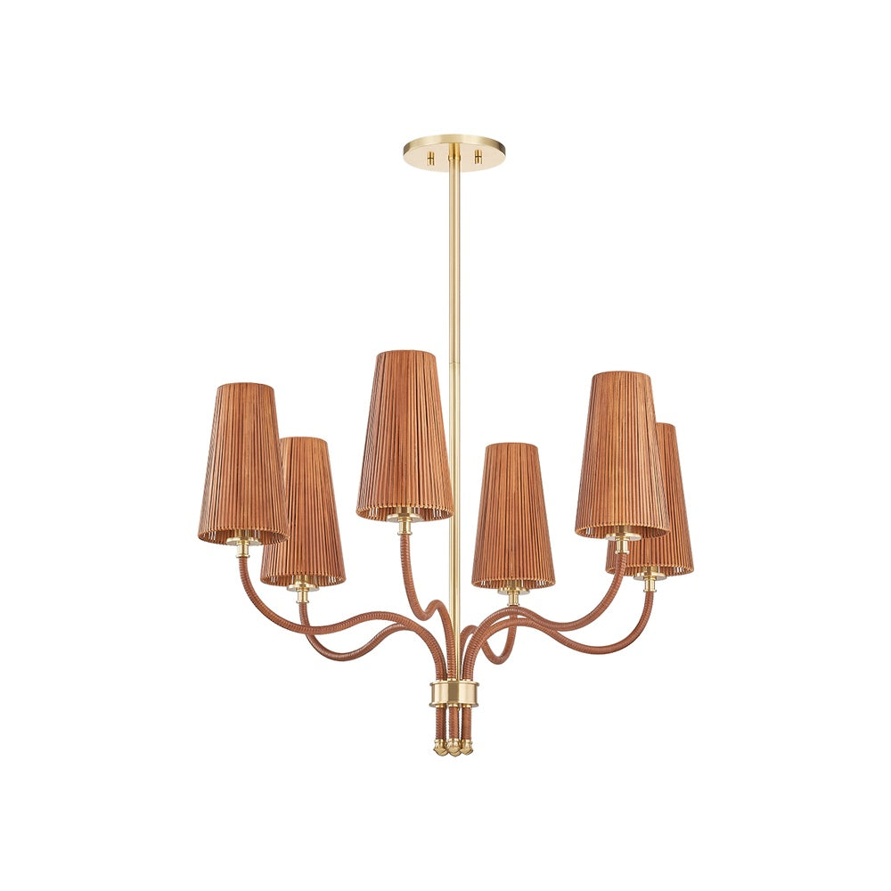 Atwood Chandelier LIGHTING - Chandelier Hudson Valley Lighting Aged Brass Small