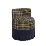 Clover Fringe Vanity Chair FURNITURE - accent chair Skyline Furniture Edmund Saddle Navy