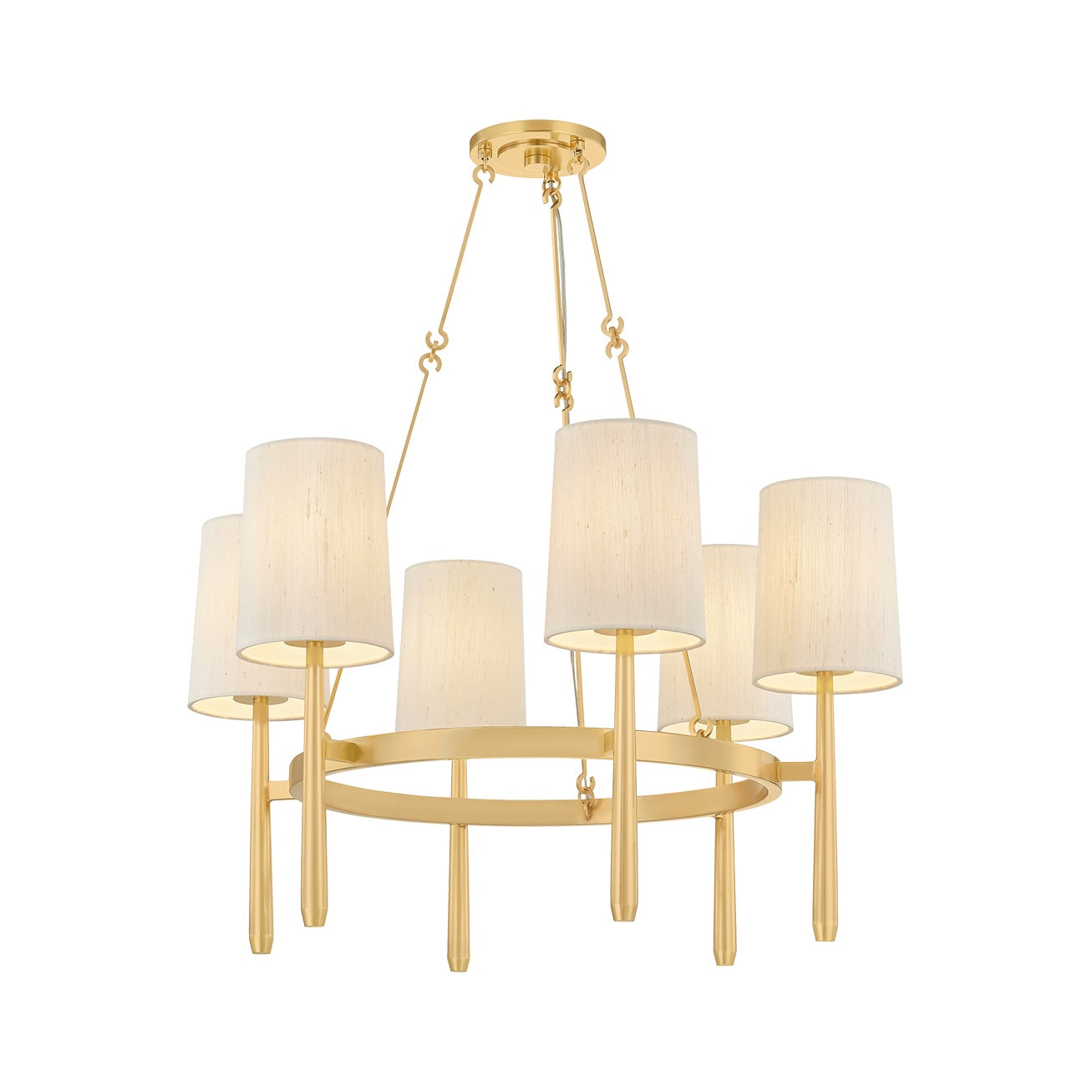Bridgeton Chandelier LIGHTING - Chandelier Hudson Valley Lighting Aged Brass Small