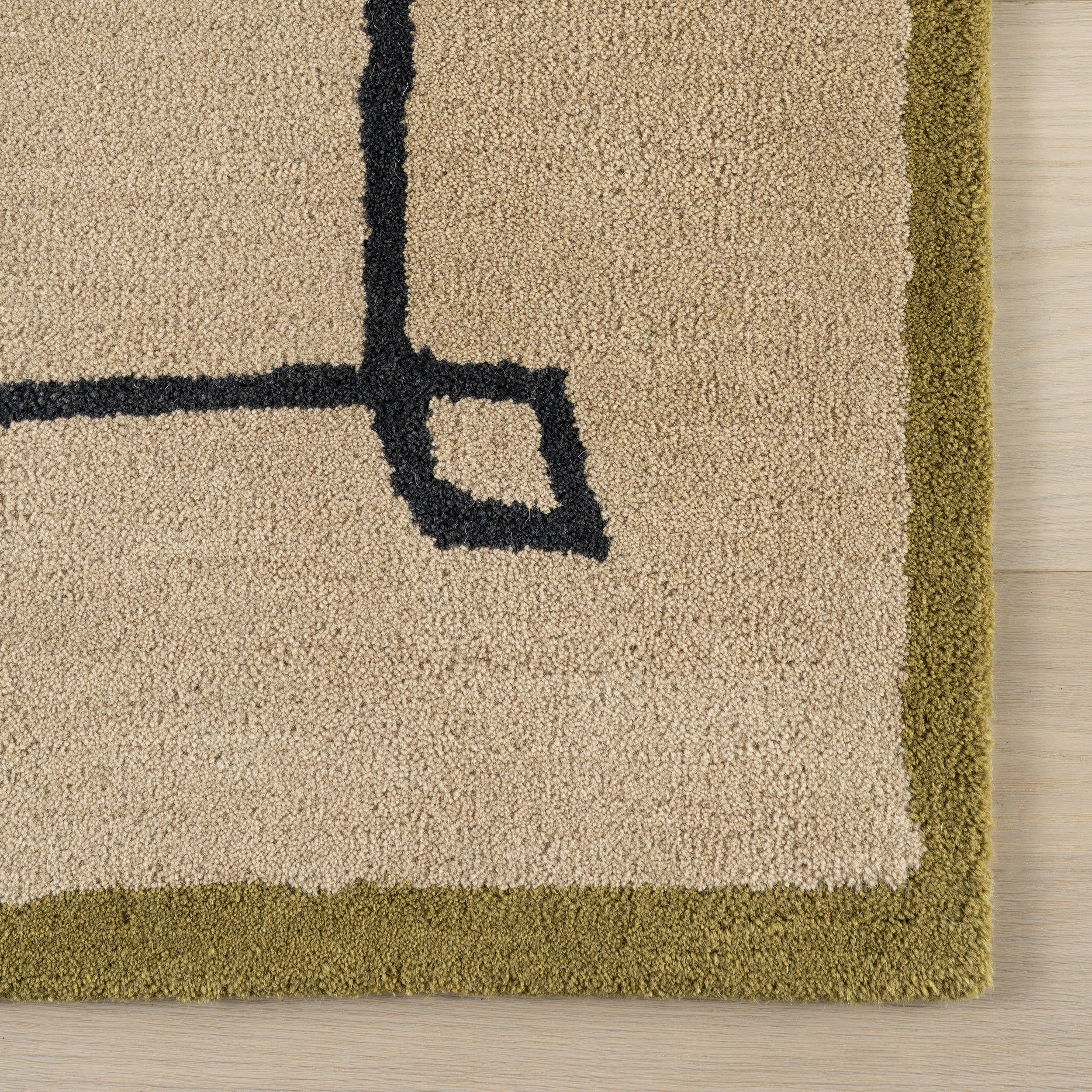 FLOOR MODEL - Nate Berkus Serge Bordered Wool Cozy Area Rug - 8'6" x 11'6" RUGS - floor model Dash & Albert