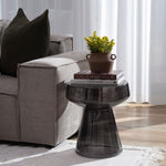 IN STORE - Livia Tinted Glass Side Table FURNITURE - in store Renwil