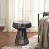 IN STORE - Livia Tinted Glass Side Table FURNITURE - in store Renwil