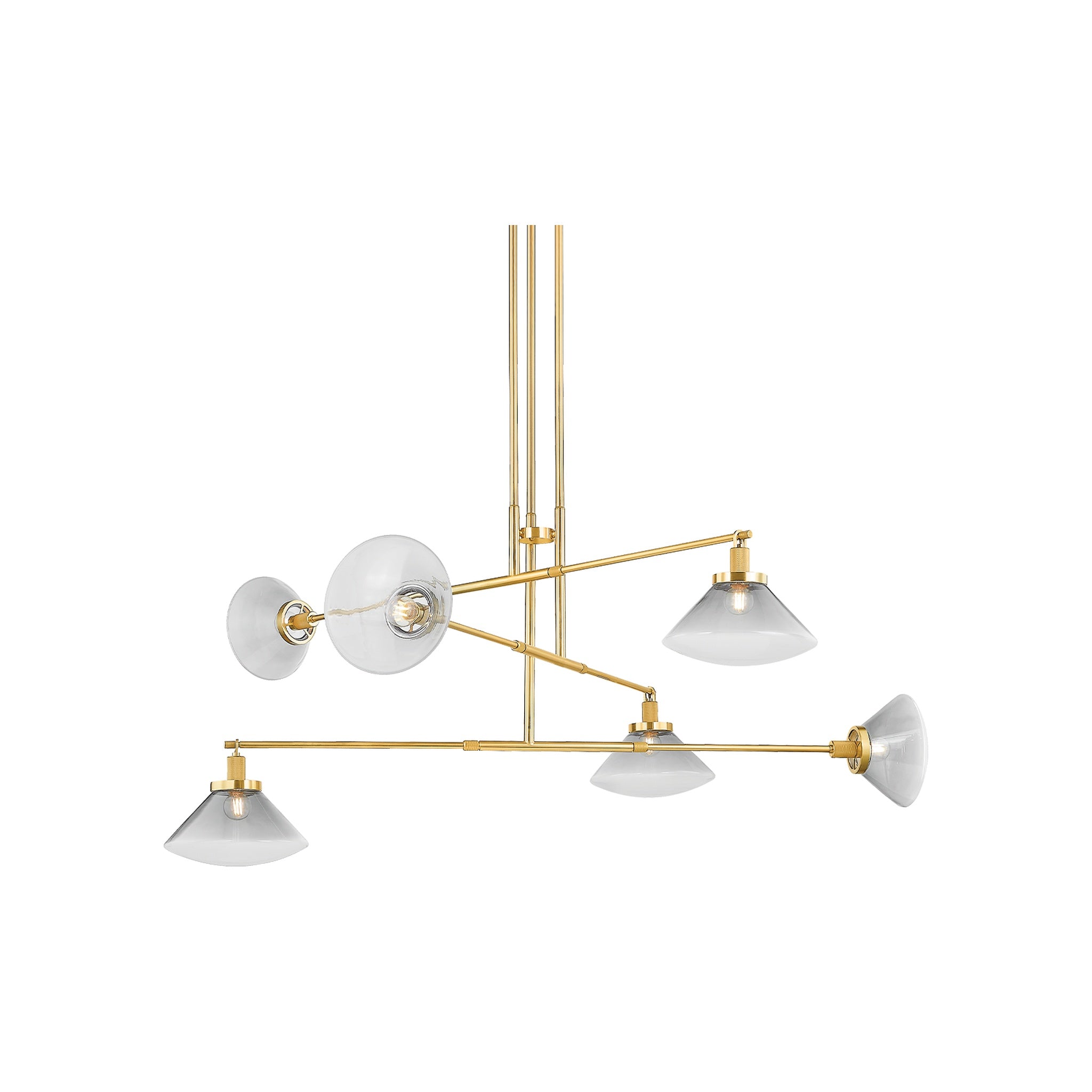 Mendon Chandelier LIGHTING - chandelier Hudson Valley Lighting Aged Brass