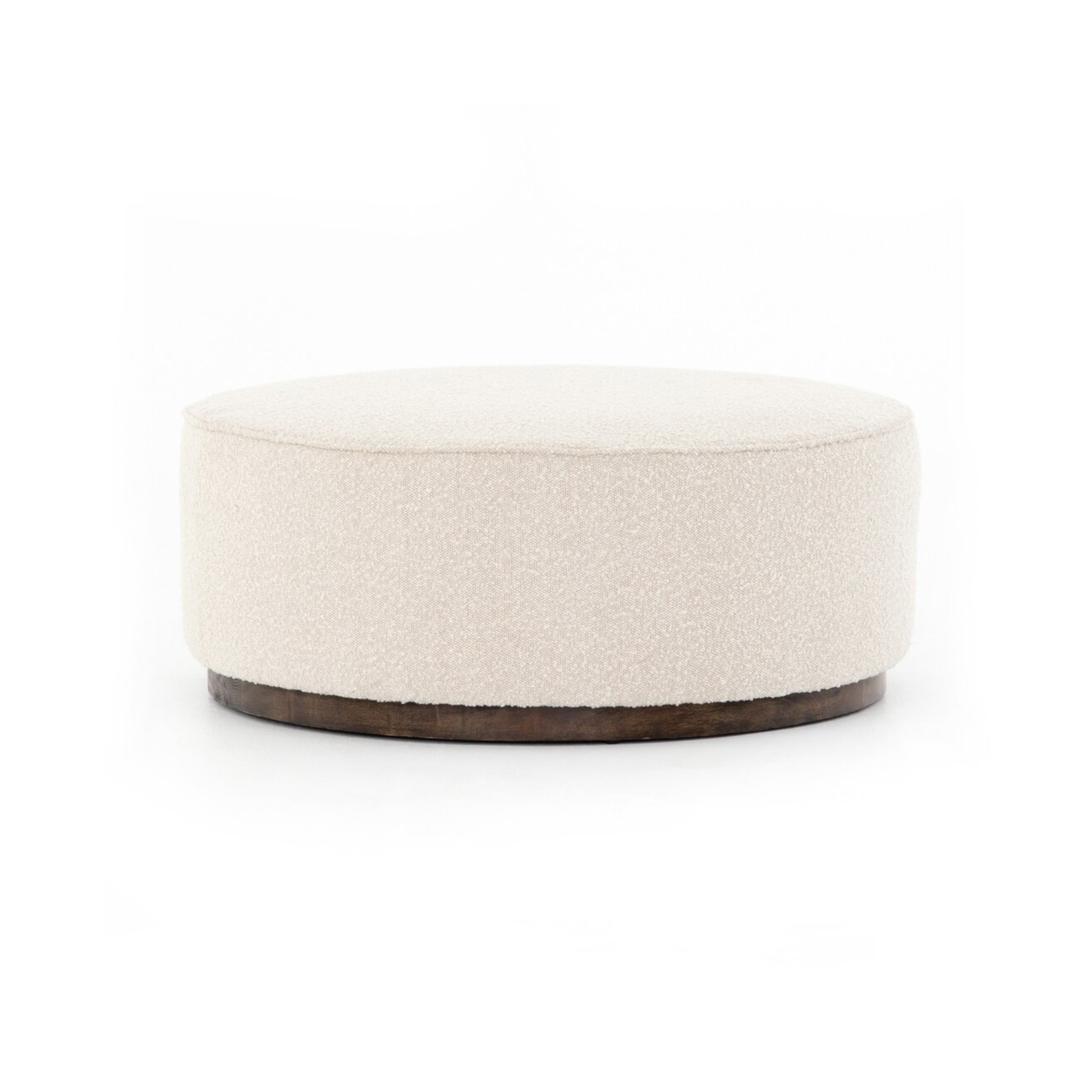 Sinclair Large Round Ottoman Ottomans Four Hands Knoll Natural