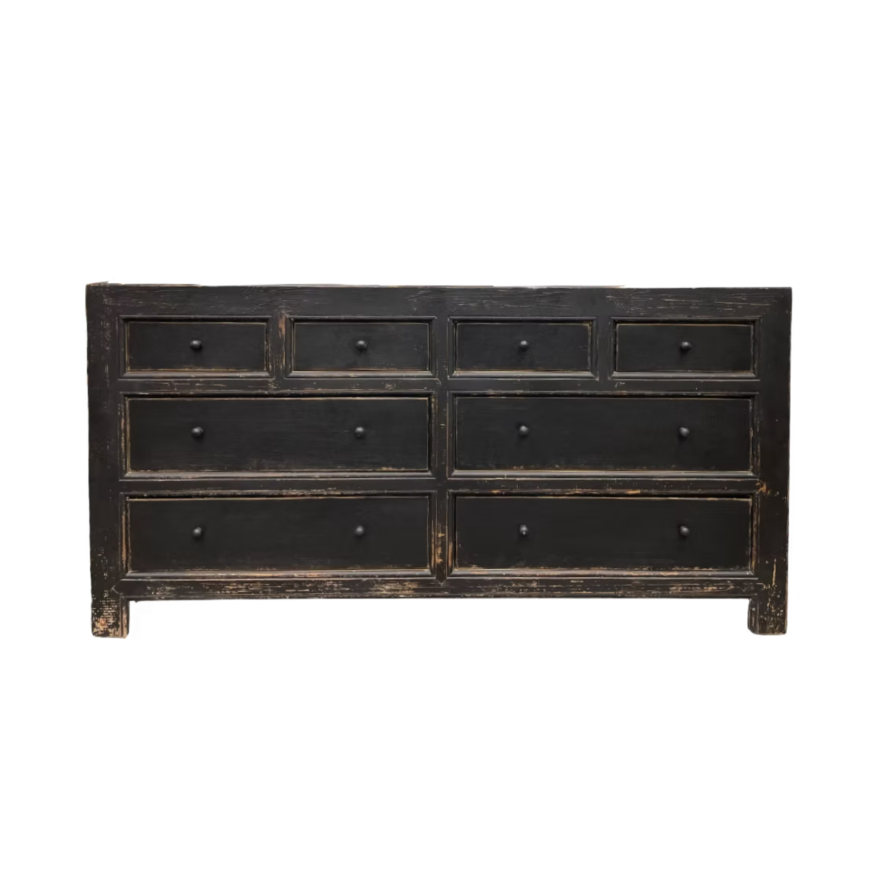 Ronan Reclaimed Wood Dresser 5-VINTAGE-cabinet Hauer Market Weathered Black