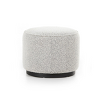 Sinclair Round Ottoman FURNITURE - ottoman Four Hands Knoll Domino