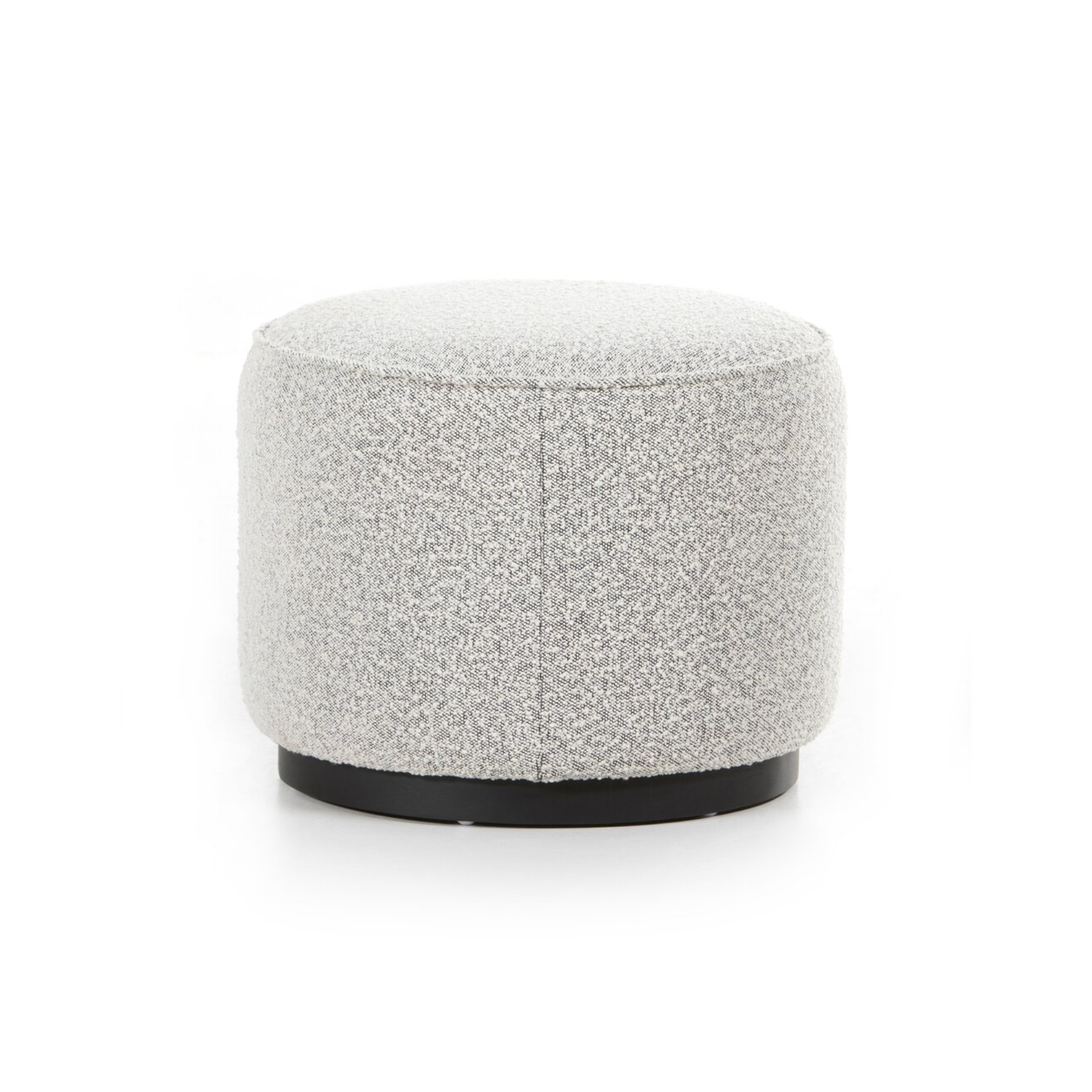 Sinclair Round Ottoman FURNITURE - ottoman Four Hands Knoll Domino
