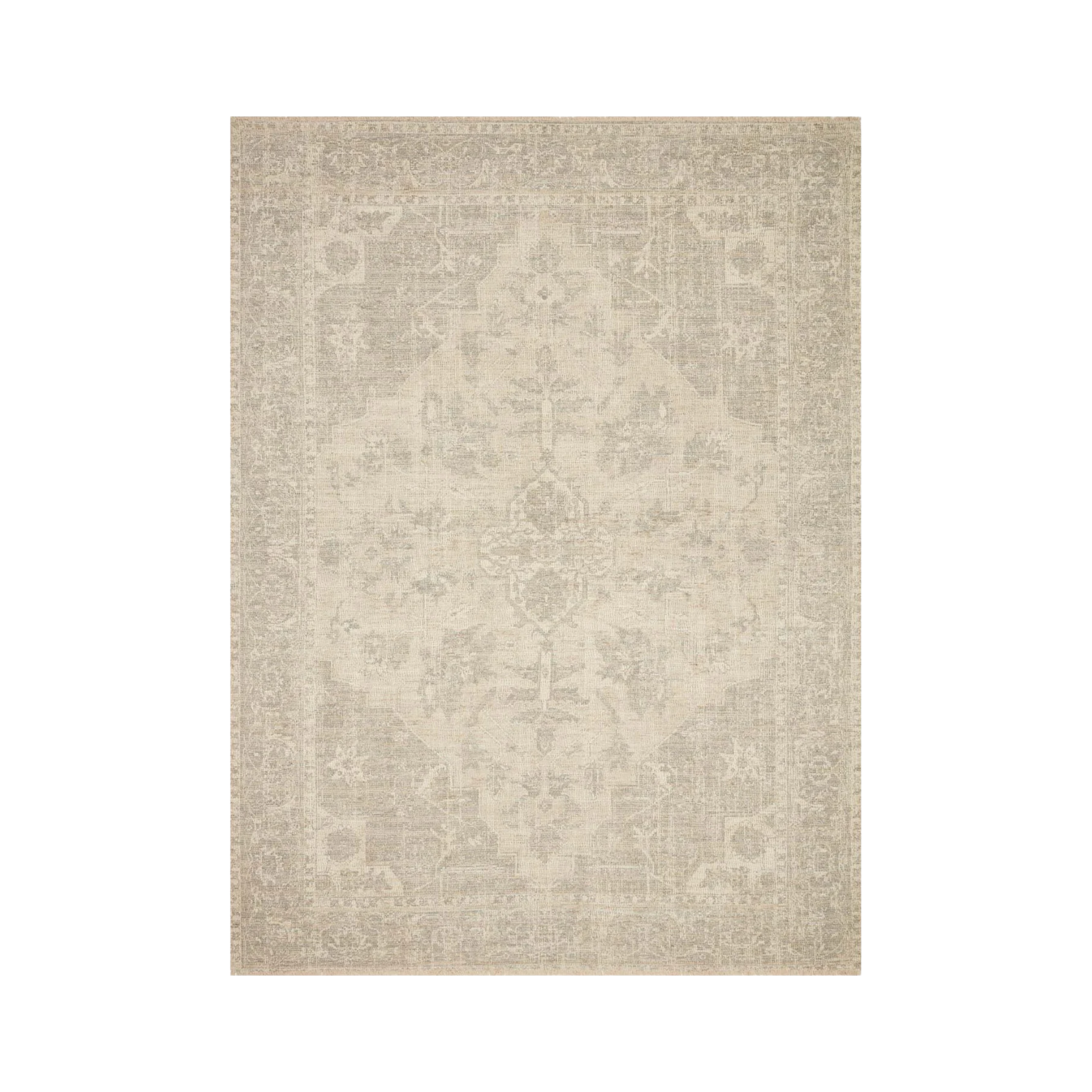 Loloi Priya Ivory / Grey Rug 0-RUGS-patterned Loloi