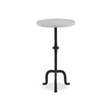 Jocelyn End Table - White Marble FURNITURE - accent table Four Hands