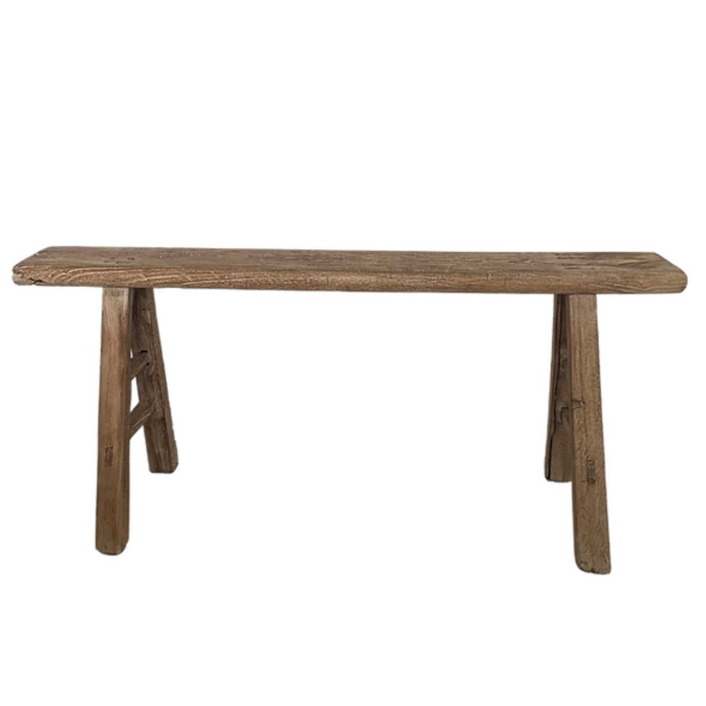 Alic Vintage Elm Wood Bench - Natural 0-VINTAGE-bench Hauer Market